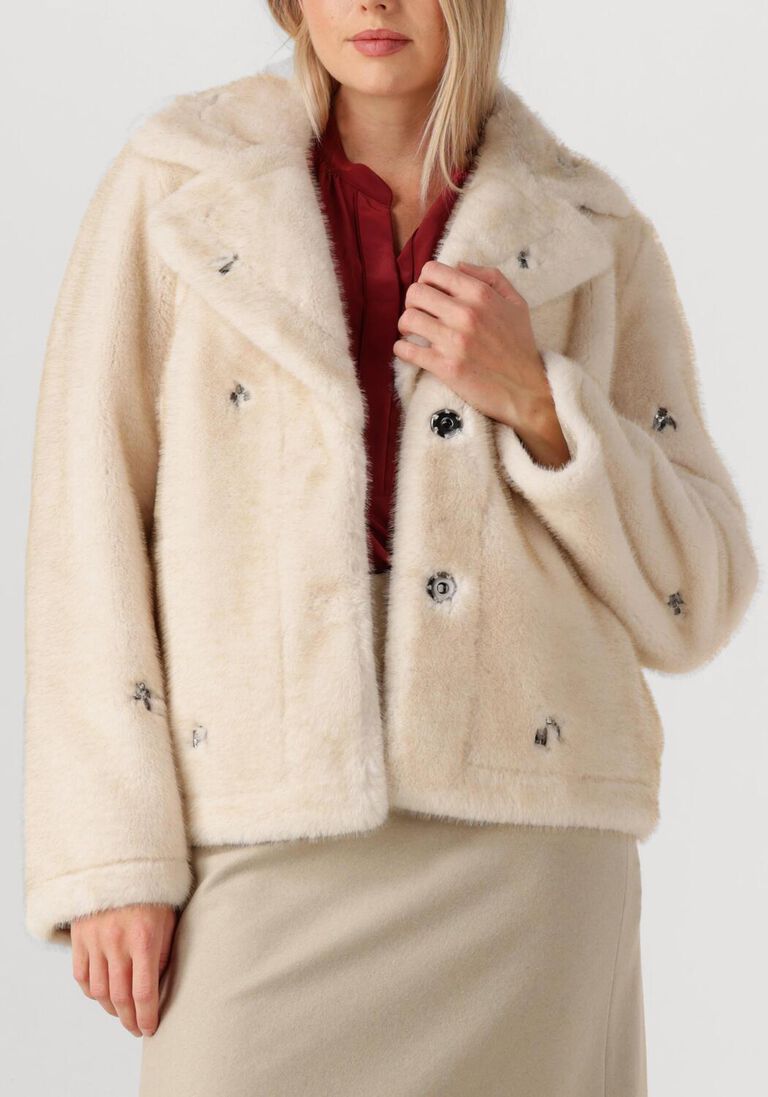 creme luisa cerano faux fur jas 428518/4191