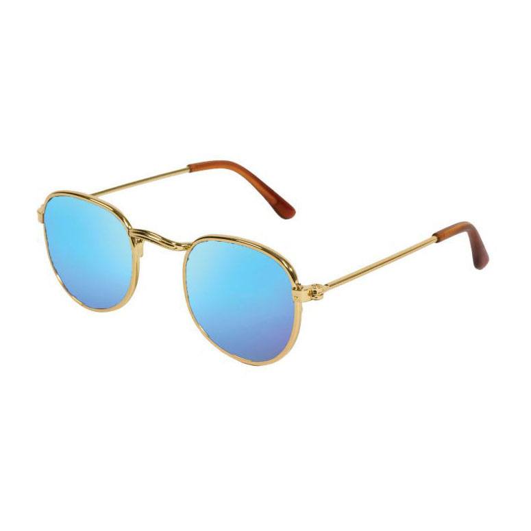 Poppen Zonnebril Goud Blauw Gespiegeld