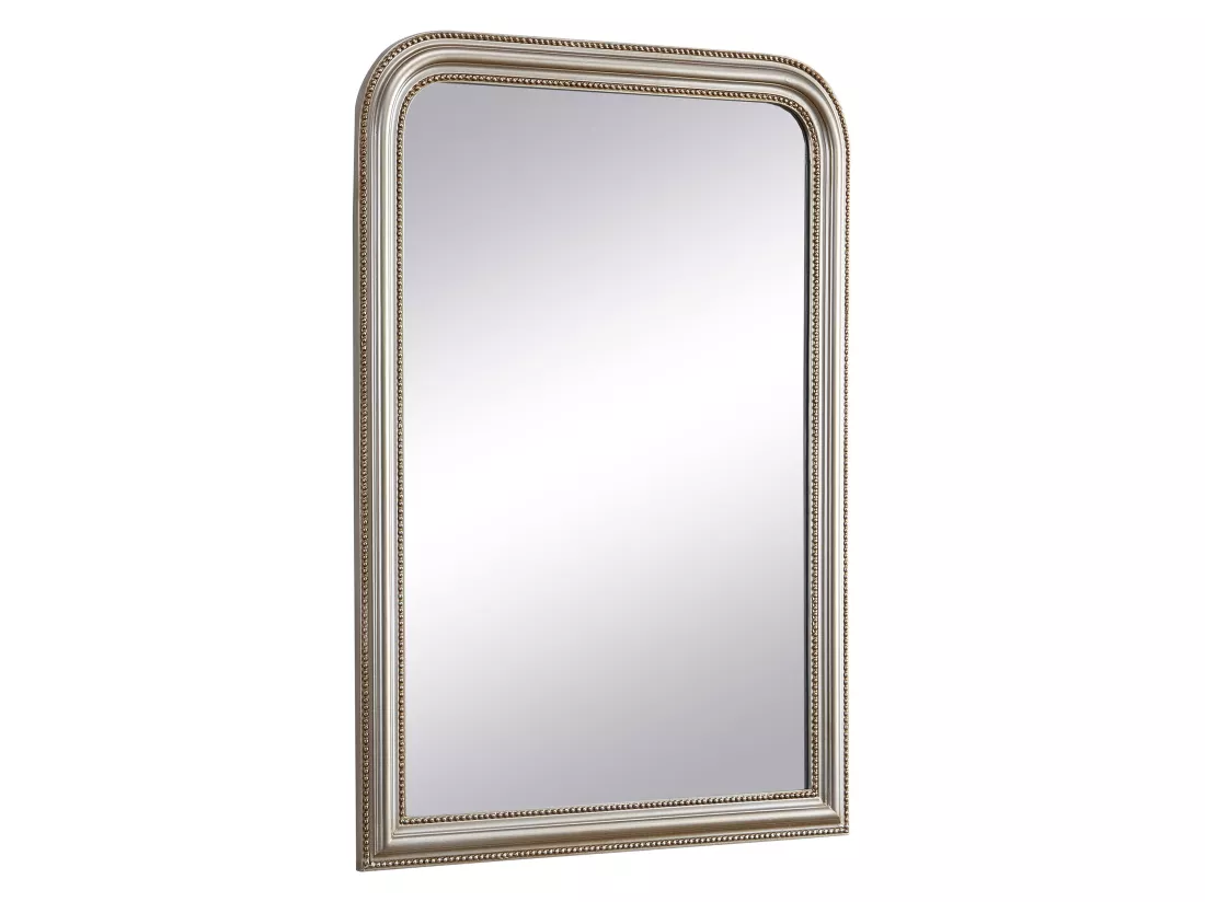 Miroir style vintage en bois de paulownia - L. 80 x H. 110 cm - Champagne - HELOISE