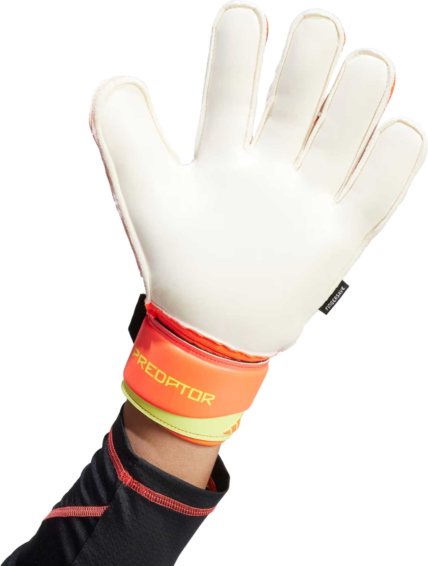 Predator Match Fingersave Keeperhansker Black/Solar Red/Solar Yellow