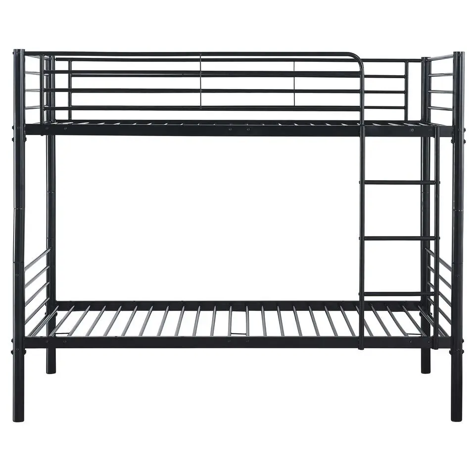Stapelbed Dixie 90x200cm - metaal - mat zwart