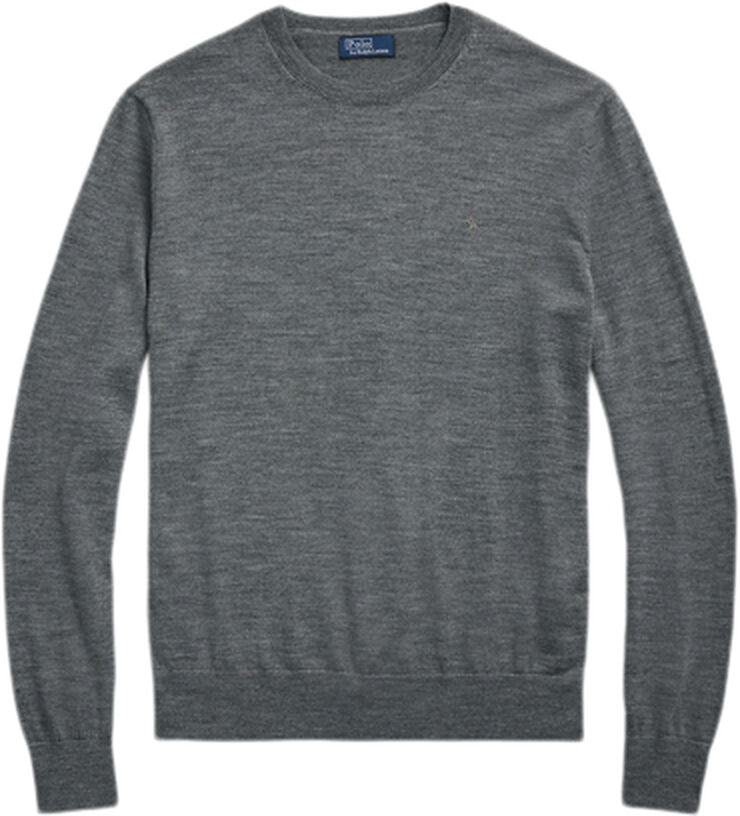 Polo Ralph Lauren 2/30 100% MERINO WL-LSL-PLO Flannel heather grey