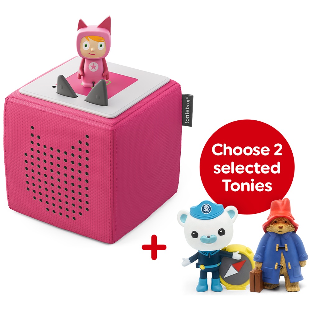 Toniebox (Pink) und Zwei Toniebox Audio-Bundle