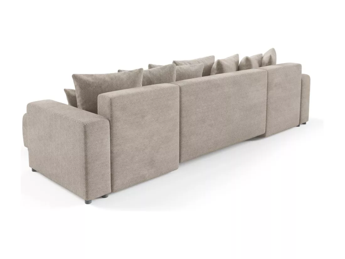 Canapé d'angle convertible EVORA U Beige