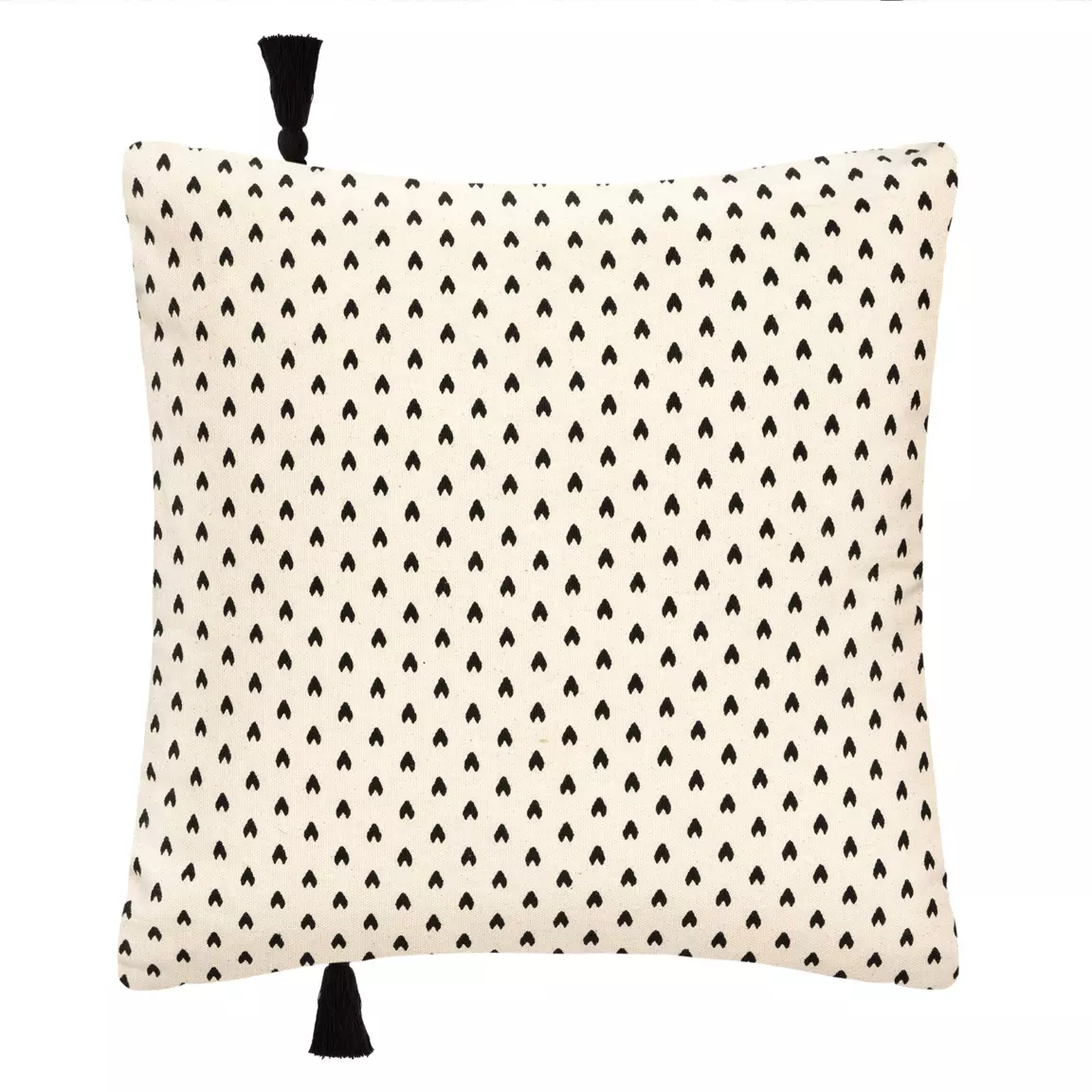 Housse de coussin carrée coton (40 x 40 cm) Visage Ivoire