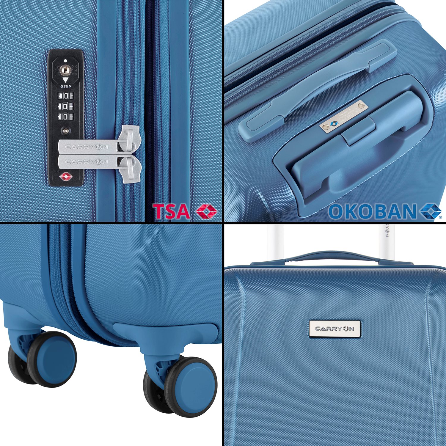 CarryOn Skyhopper 4 Wiel Trolley 68 Expandable cool blue