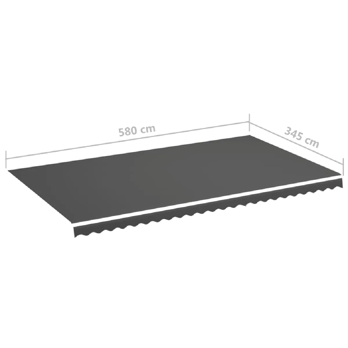 vidaXL Tissu de remplacement pour auvent - Anthracite