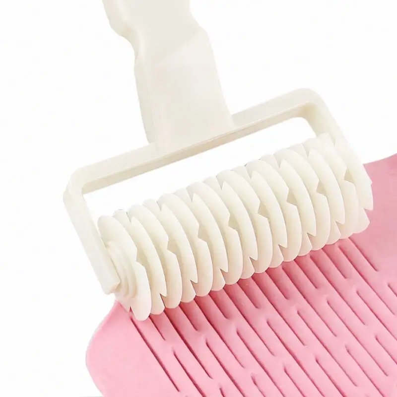 (19x13cm) Teig Roller Gebäck Gitter Walze Pastry Gitterroller für Kuchen / Kekse / Brot / Pie - Weiss