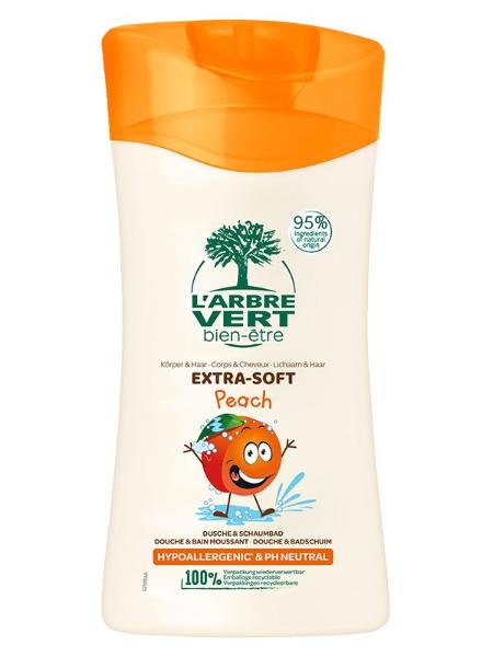 L'ARBRE VERT Öko Shampoo & Dusche Pfirsich 250 ml