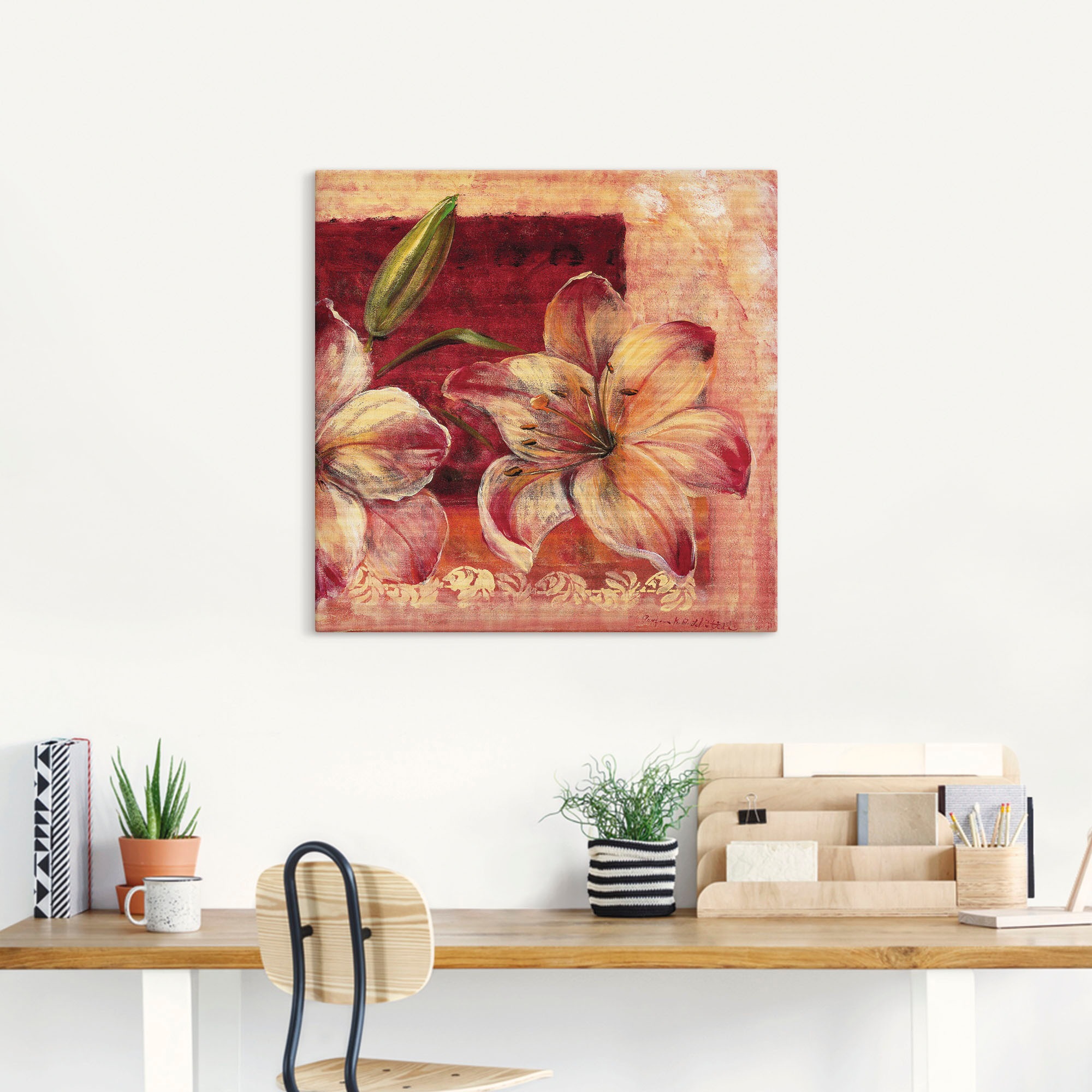 Artland Leinwandbild »Klassische Blumen IV« Blumen 1 Stk. tlg. auf Keilrahmen gespannt