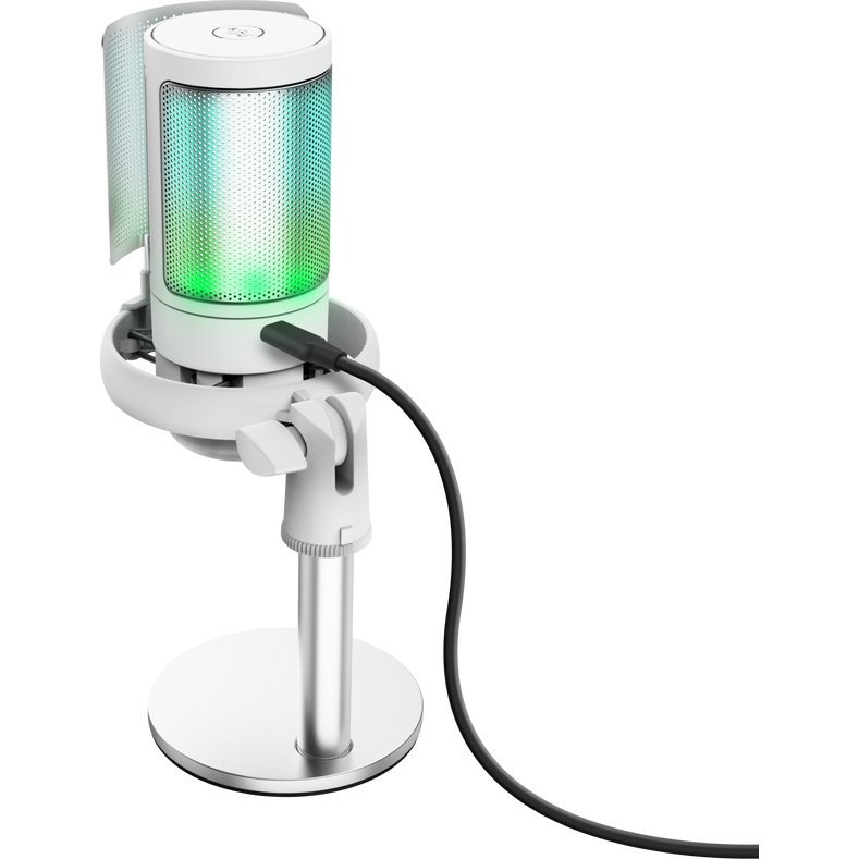 Trust GXT 238W Auron Gris, Blanc Microphone pour podcast