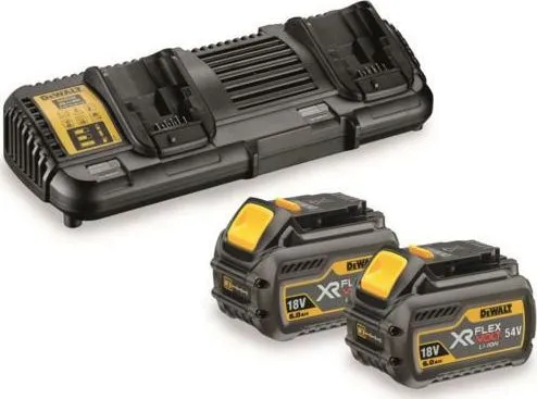 DeWALT DCB132T2-QW, Batteri- og opladersæt, Lithium-Ion (Li-Ion), 4 At, 18 V, DeWalt, Sort, Gul