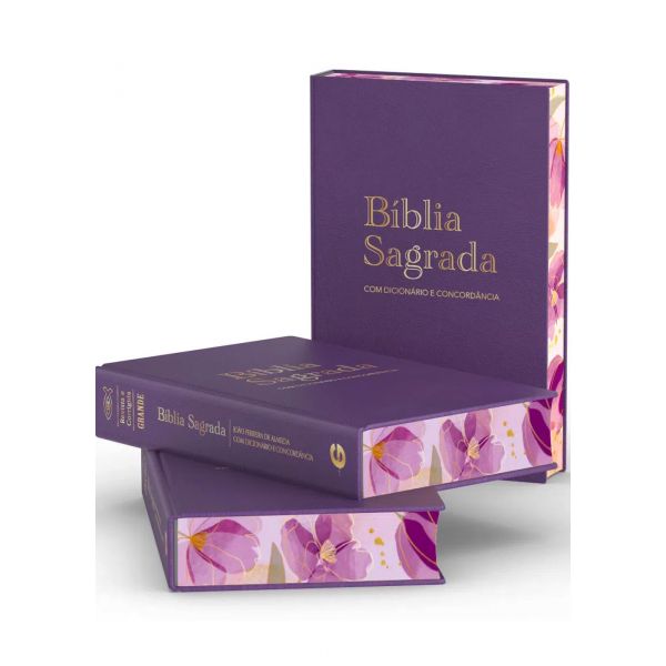 Biblia Sagrada (ARC) Roxa - Letra Grande - Dicionario e Concordancia