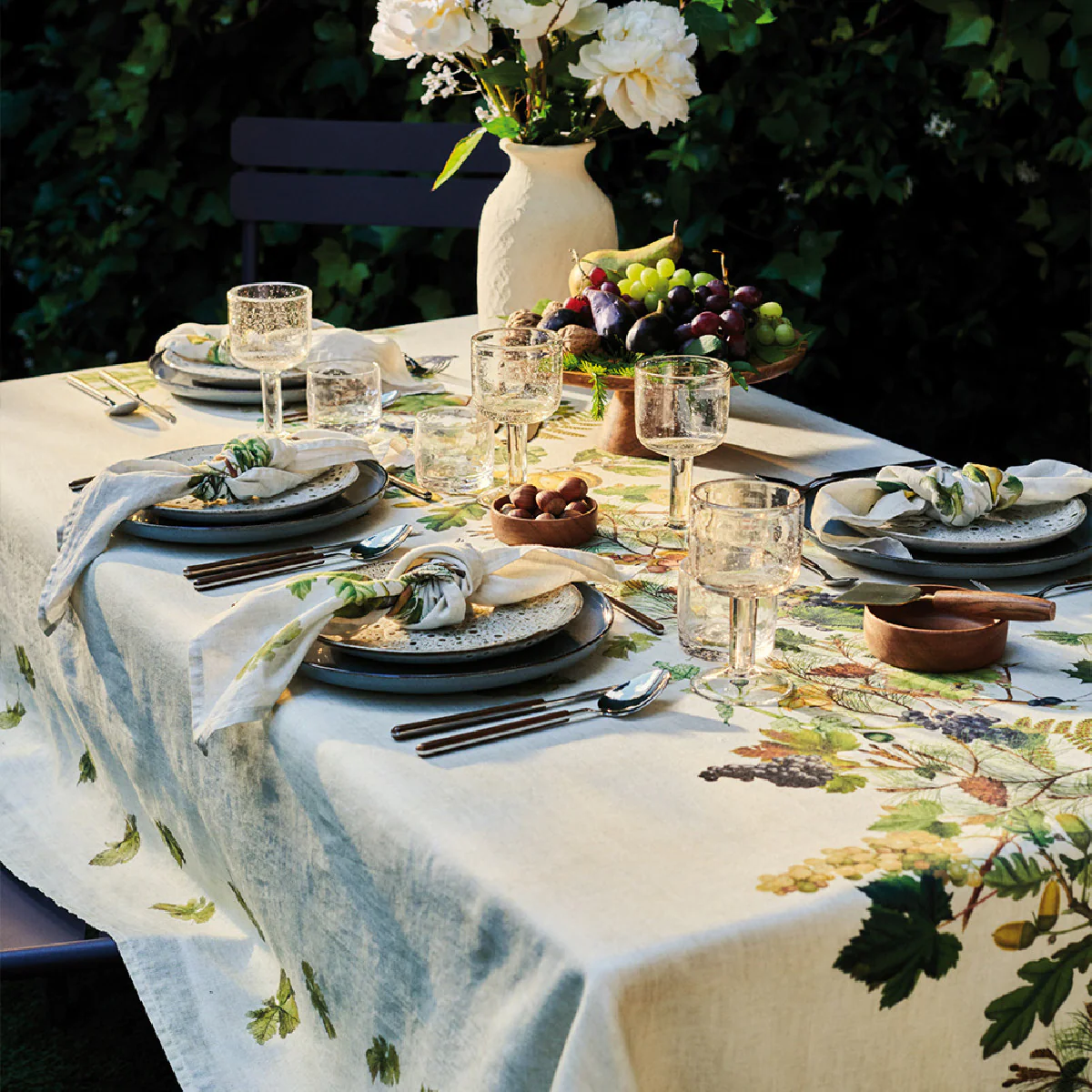 Nappe métis lin & coton multicolore 155x225 Garnier Thiebaut