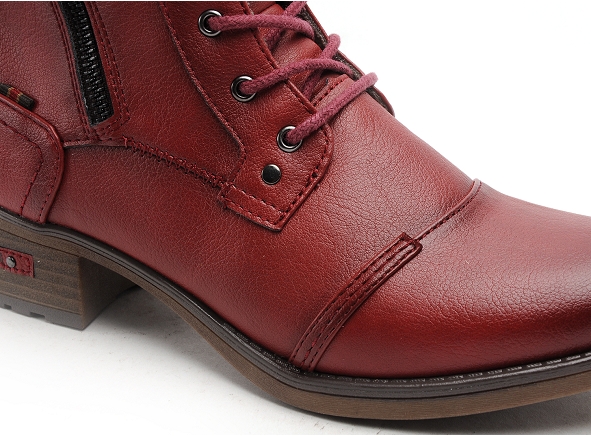 Mustang boots bottine talons femme 1229513 rouge