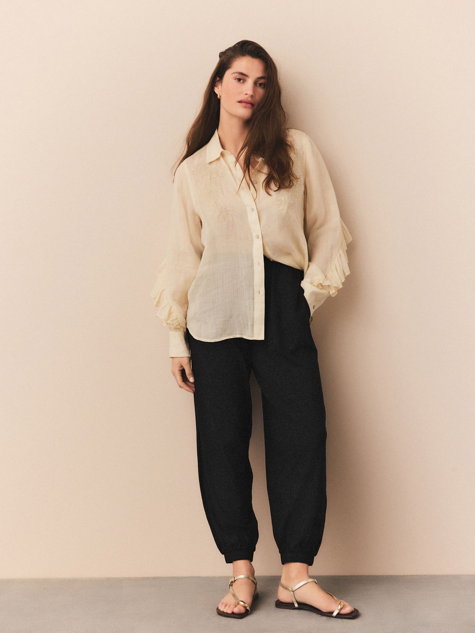 Zwart - Jersey Harem Joggers