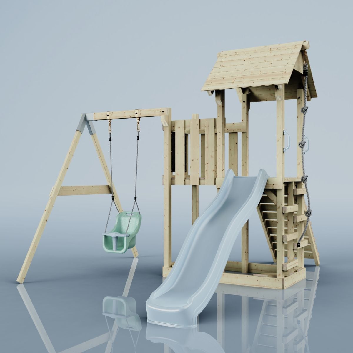 PolarPlay Bergen houten speeltoren in blauw