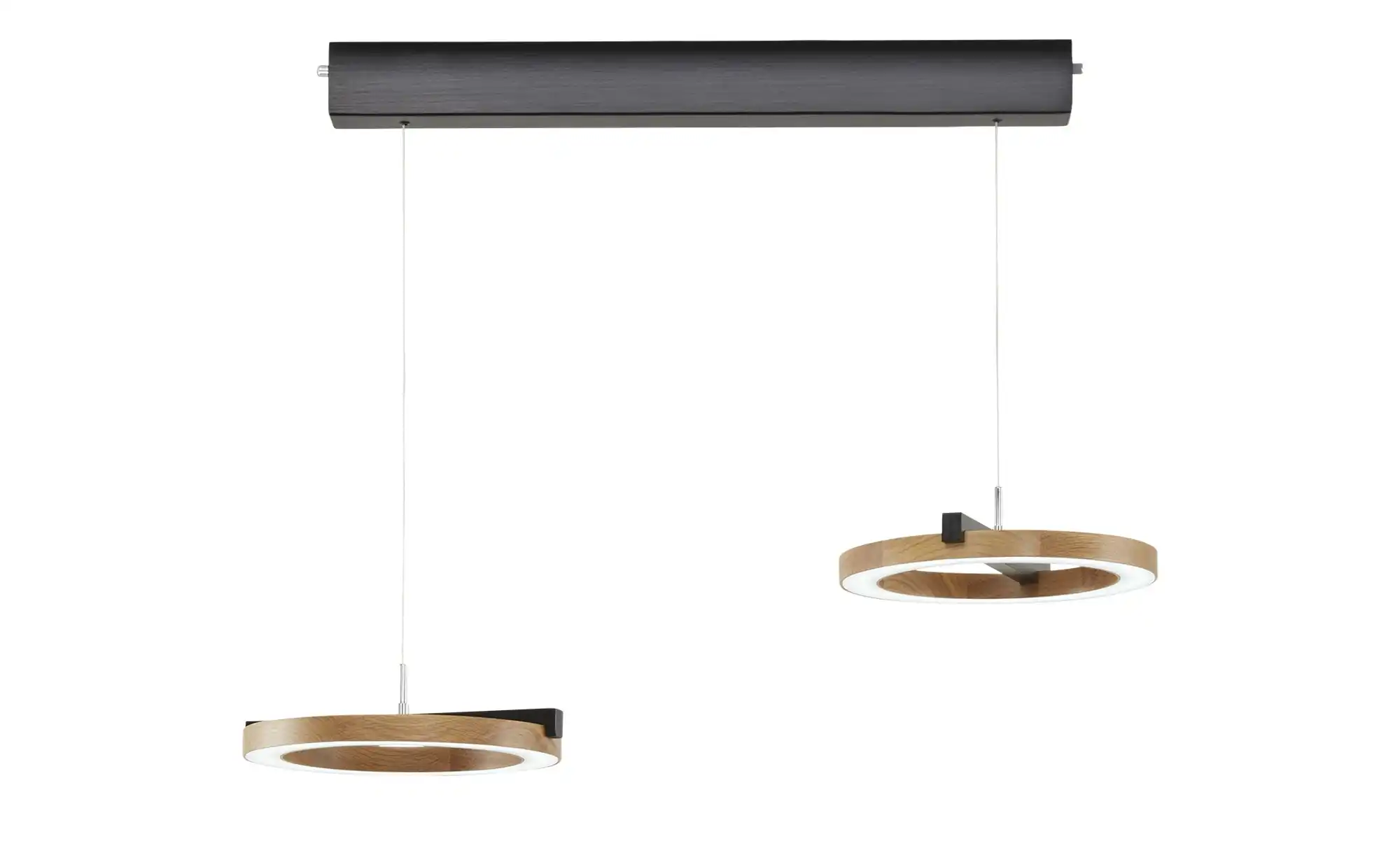 KHG LED-Pendelleuchte, 2-flammig, anthrazit / Eiche