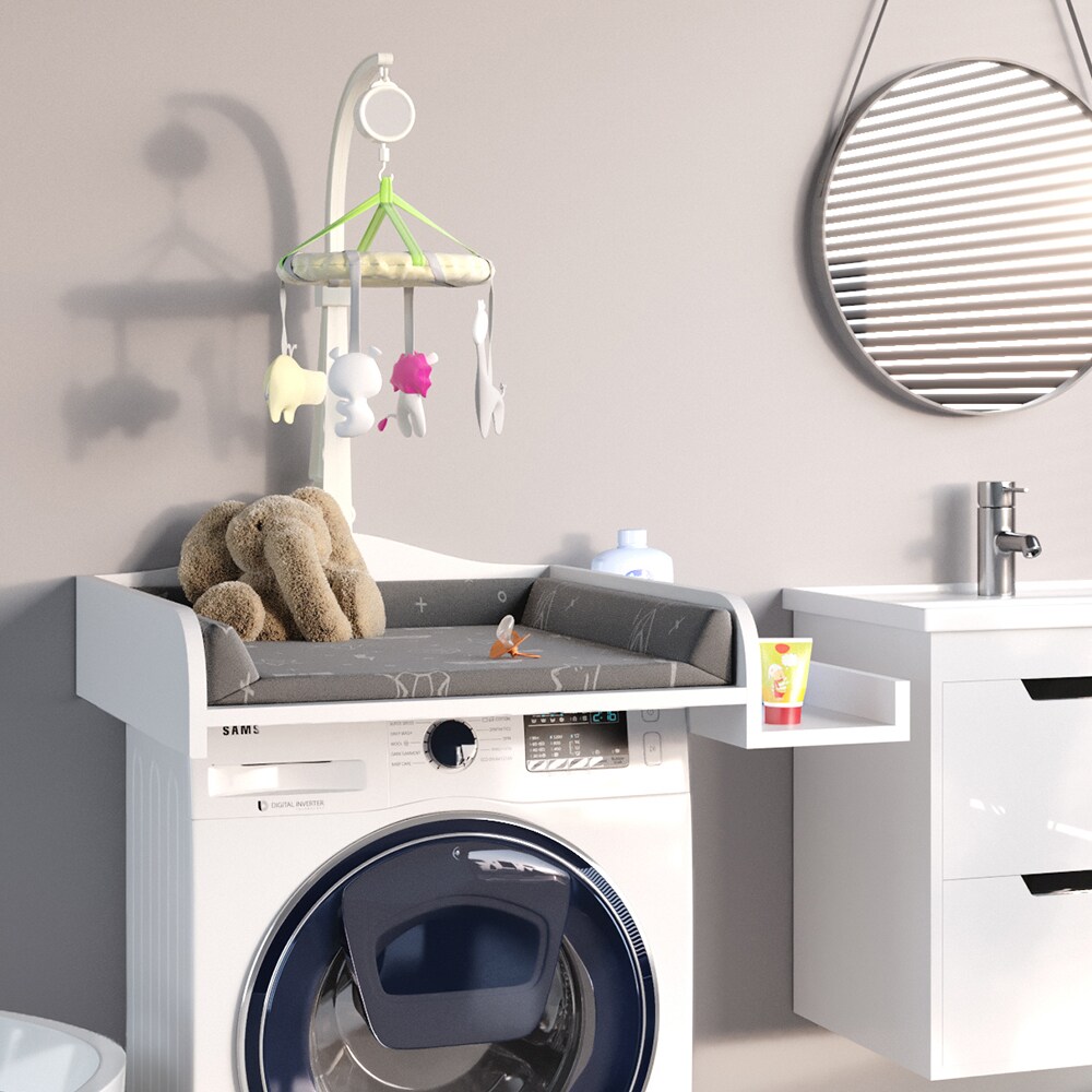 Vicco Wickelaufsatz Wickelauflage mit Ablage Wickeltischaufsatz Waschmaschine