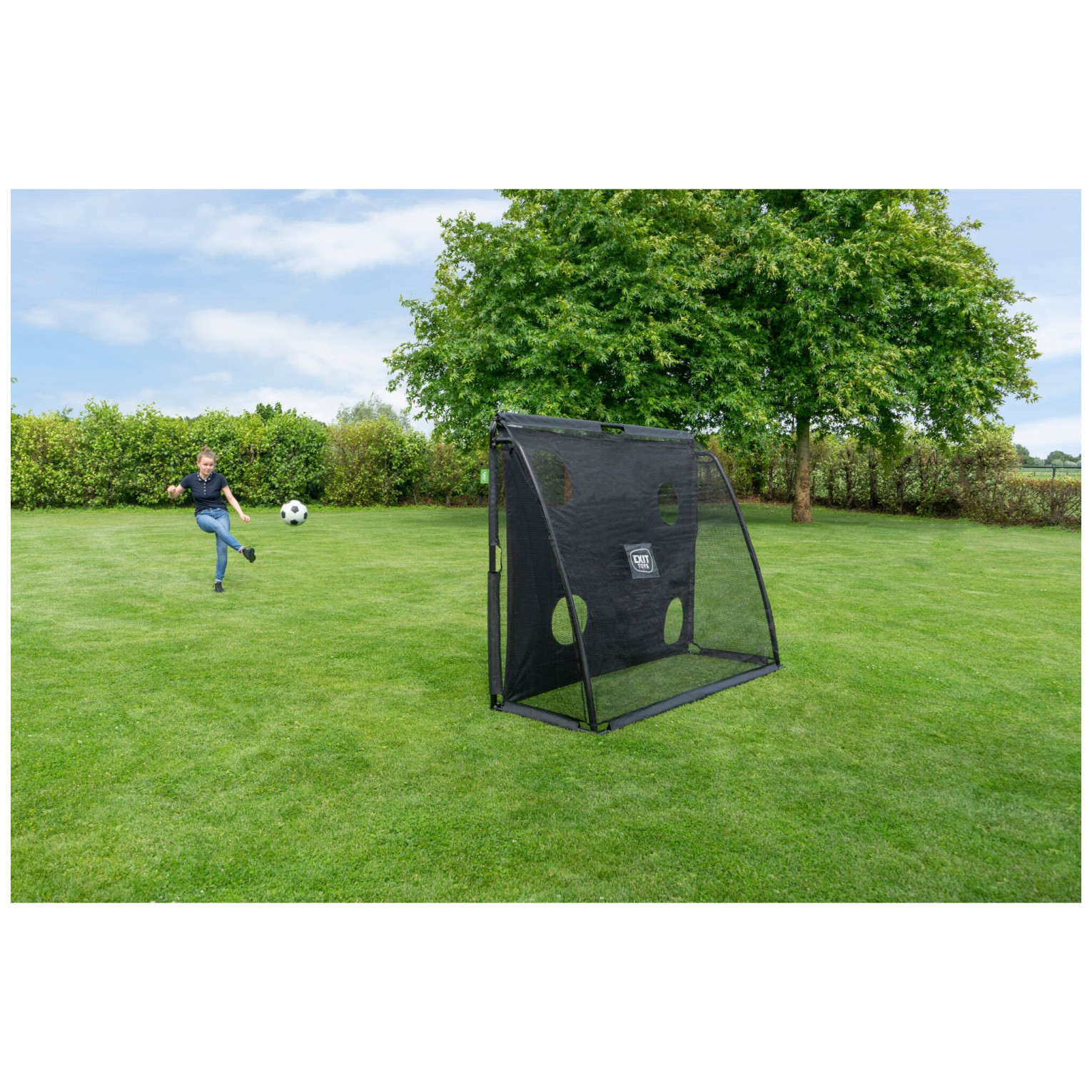 EXIT Coppa stalen voetbaldoel 220x170cm - zwart