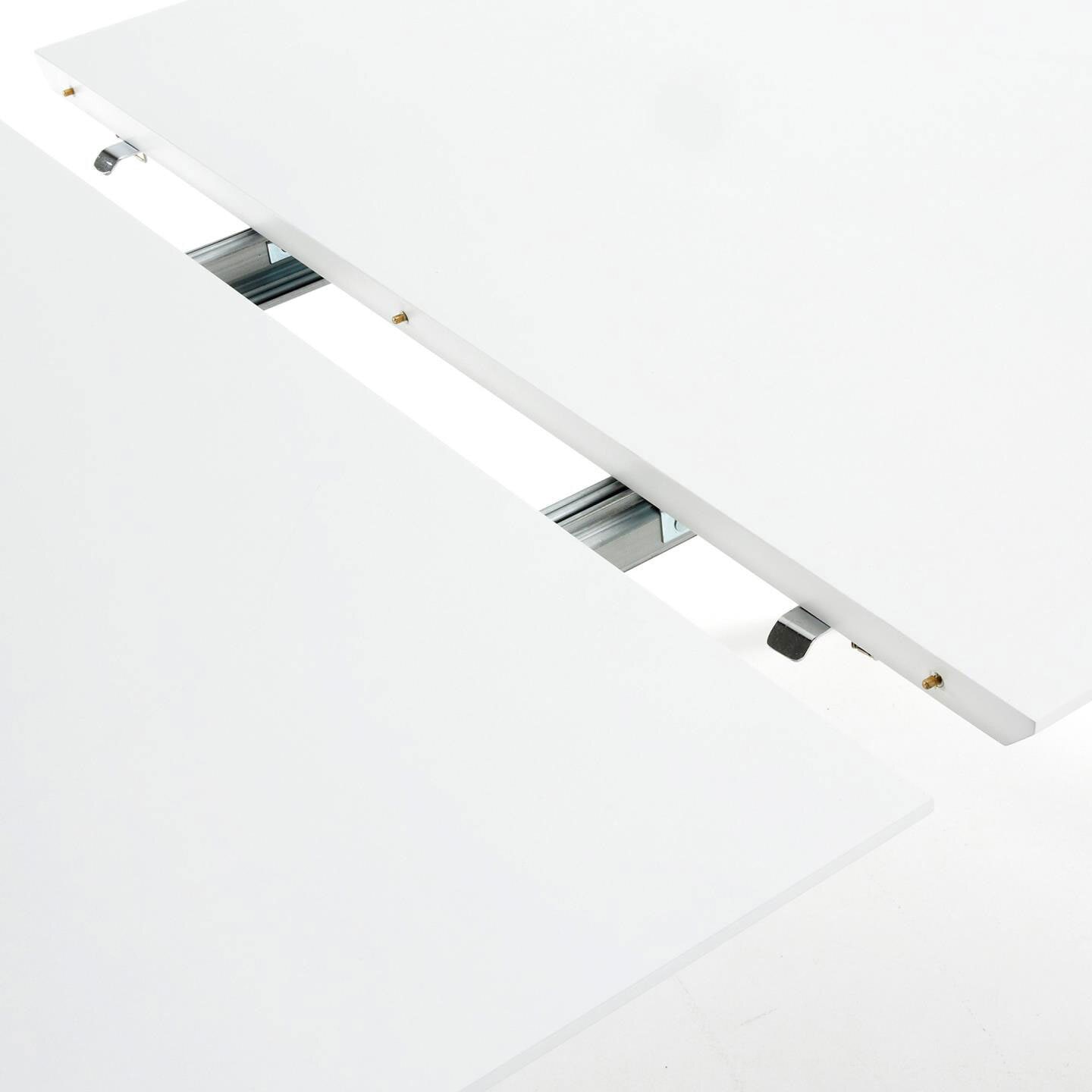 Kave Home Esstisch oval OQUI 120-200 x 90 cm Buche weiß