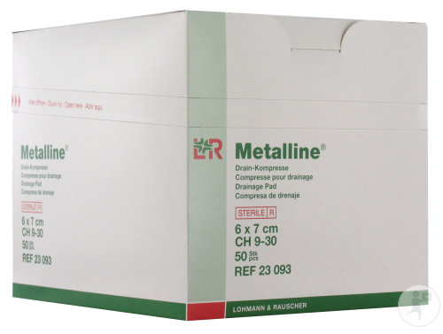 Lohmann & Rauscher Metalline Compresse Pour Drainage Stérile 6x7cm 50 Pièces (23093)