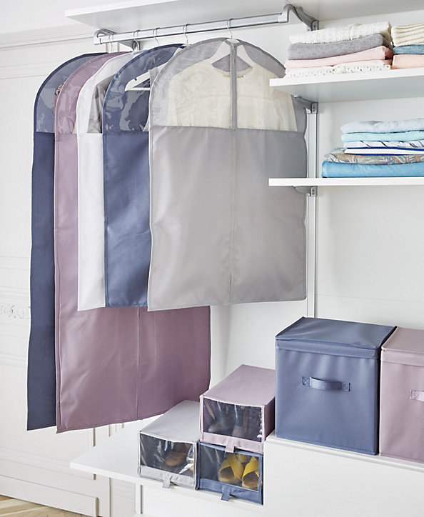 Housse vêtements Pratik gris clair l. 60 x H. 90 cm