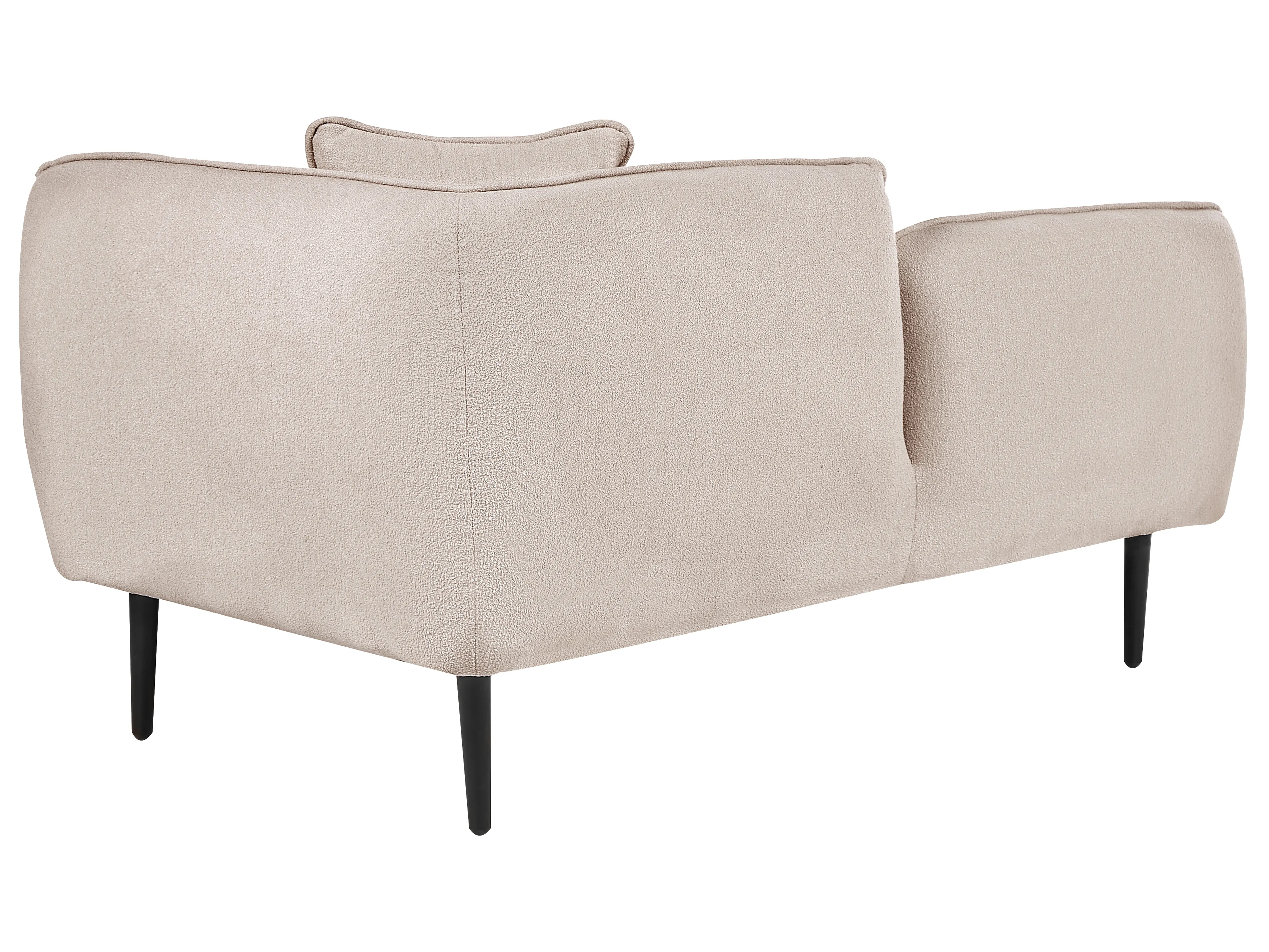Rechtszijdige chaise longue CHEVANNES Bouclé Lichtbeige