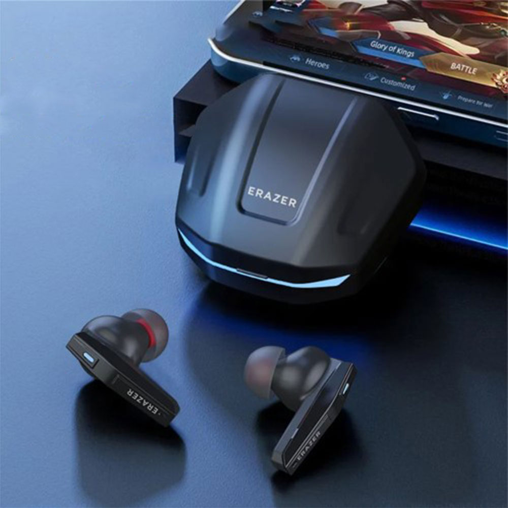 Erazer (by Lenovo) - XT86 Bluetooth 5.4 TWS In-Ear Gaming Kopfhörer Headset mit Ladecase (300mAh) - Titan Grau