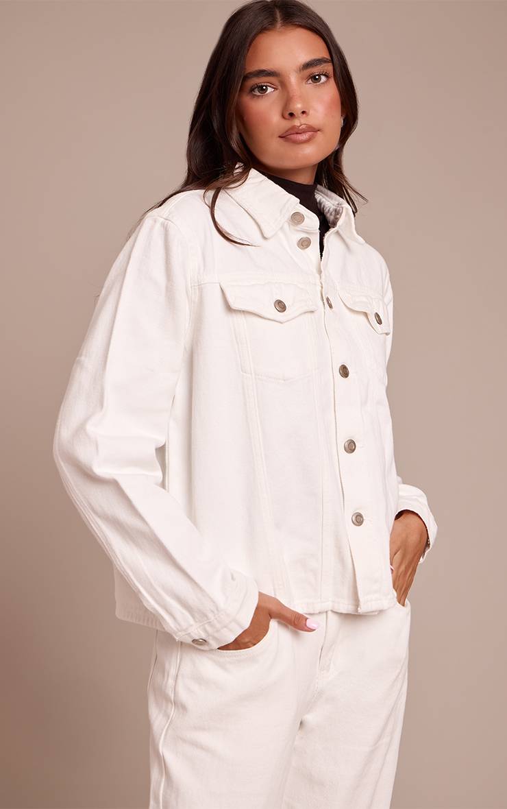 Blanc Chemise En Jean Oversize