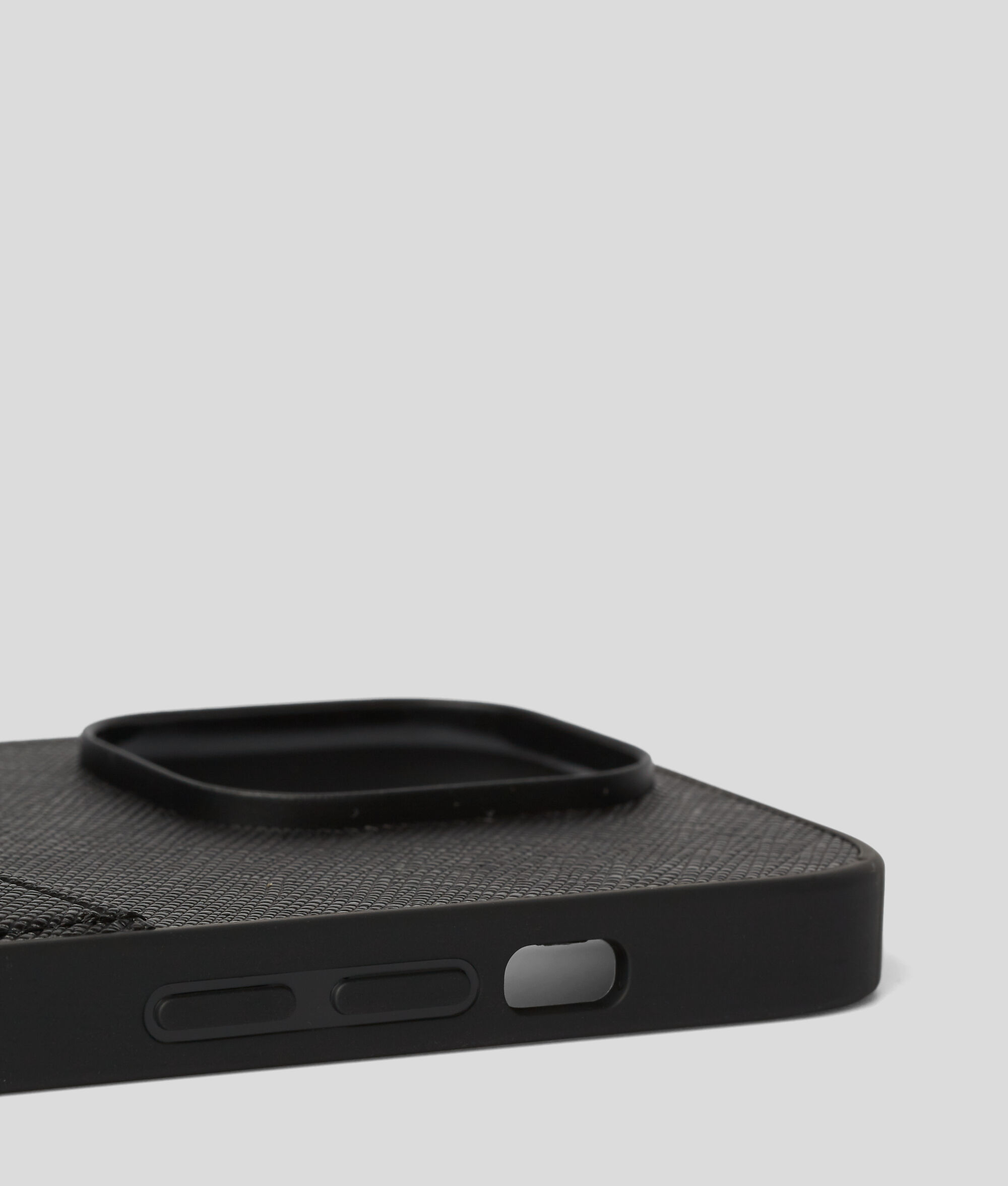 Étui de protection pour iPhone 14 Pro avec fente pour cartes ornée du logo Karl Signature