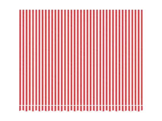 Tissu de remplacement pour auvent rayures rouges et blanches