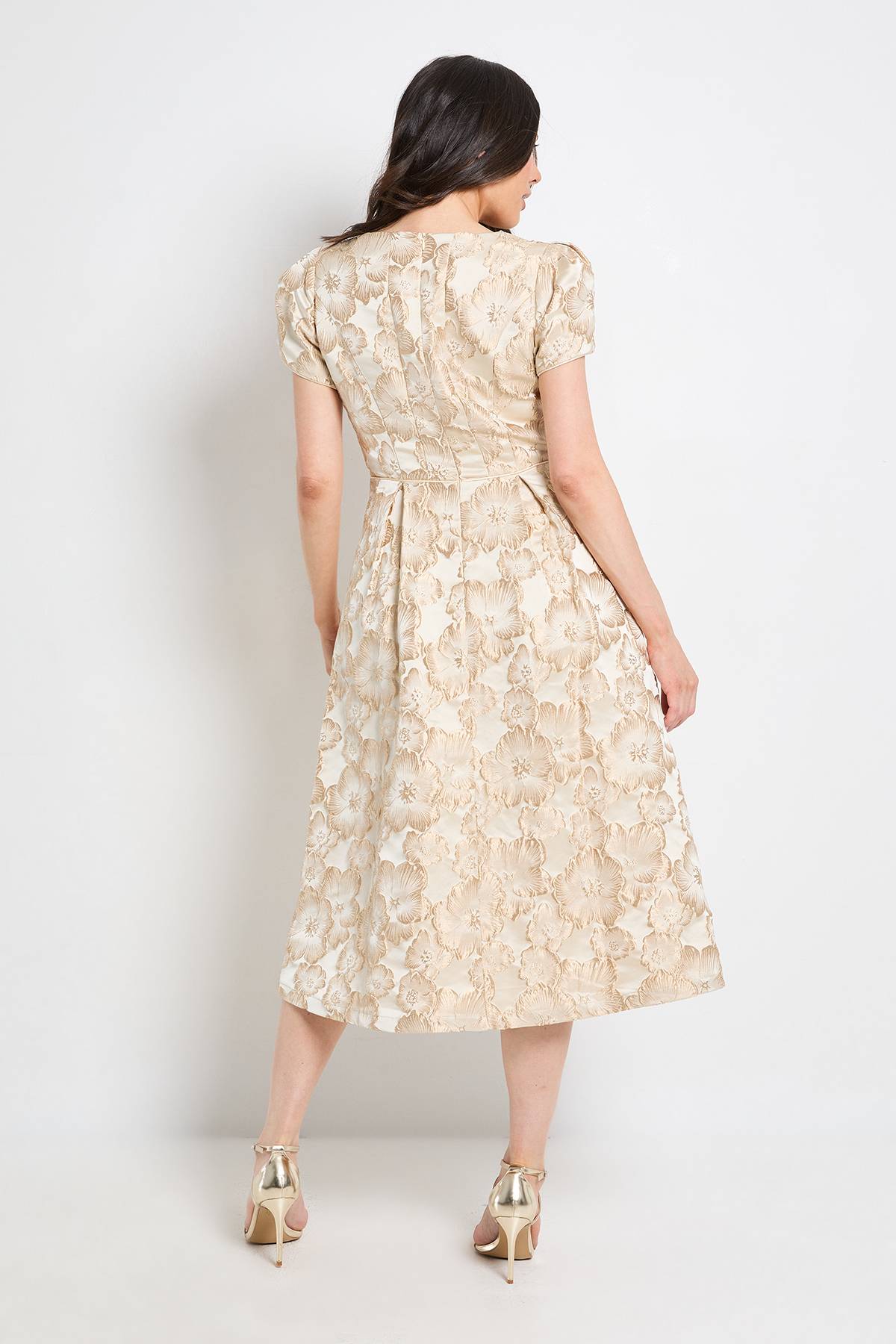 Wallis Robe Midi En Jacquard Avec Détails De Coutures