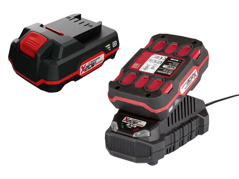 Set van 2 accu's 20 V - 2 Ah en 1 acculader - 2,4 Ah