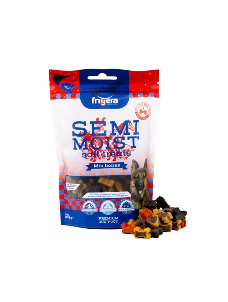 Frigera - BLAND 4 FOR 119 - Semi-Moist godbid Soft Mix Bones 165g