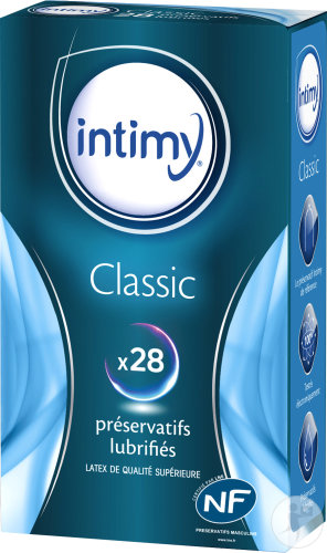 Intimy Classic Préservatifs Lubrifiés Latex De Qualité Supérieure 28 Préservatifs