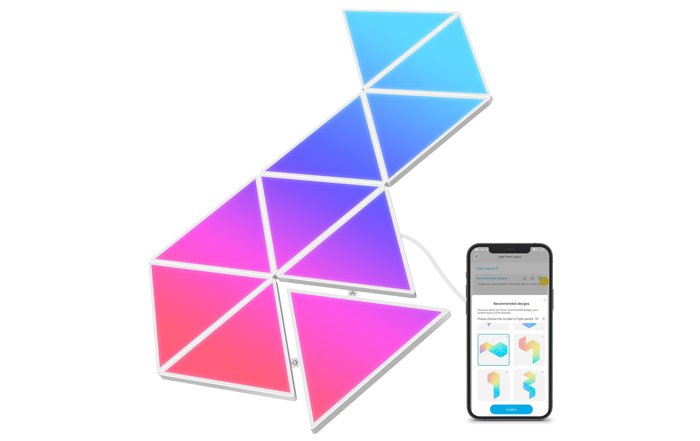 Govee Pendelleuchte »Glide Triangle« Farbwechsler