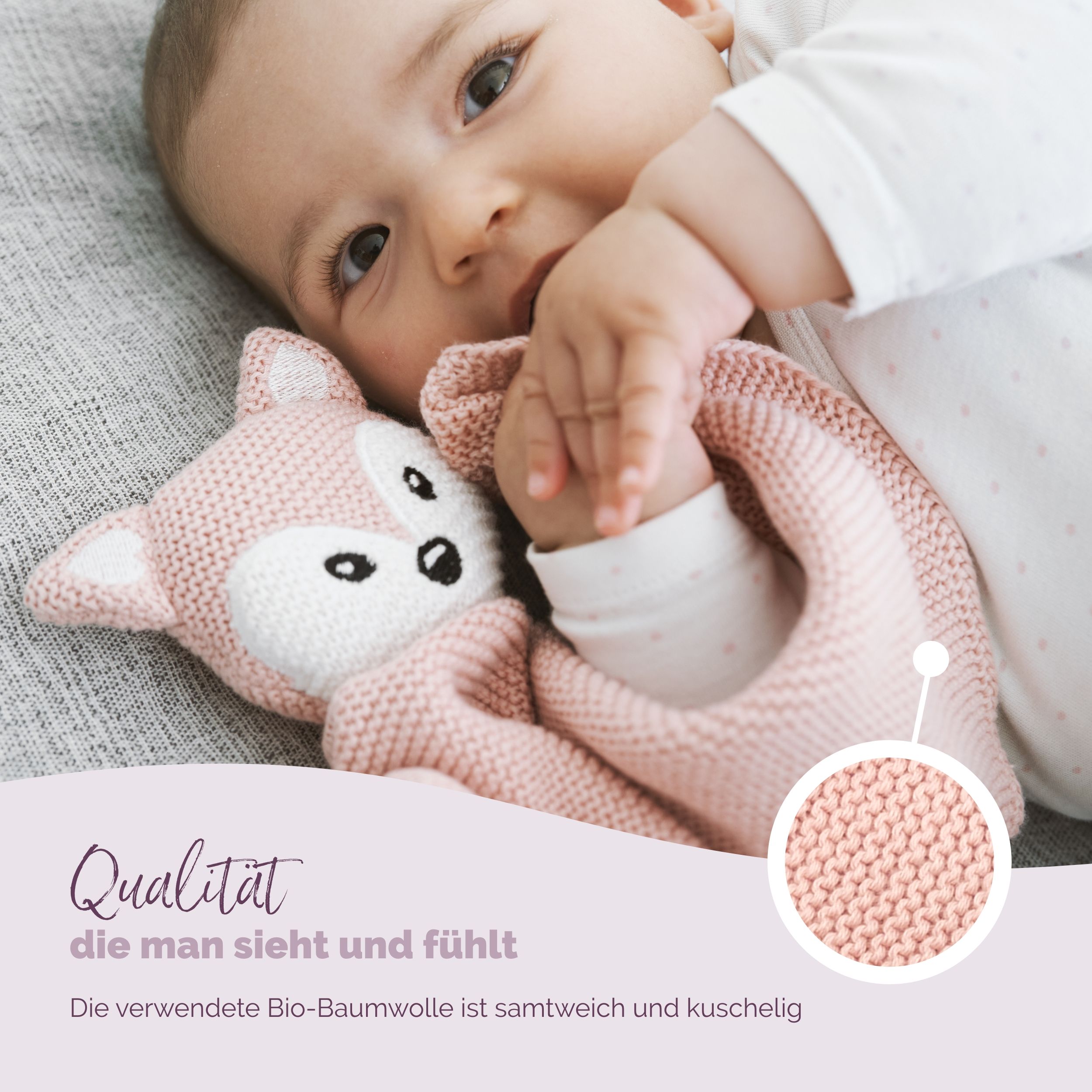 Livella Kuscheltuch (Fuchs) mit Söckchen aus Bio-Baumwolle
