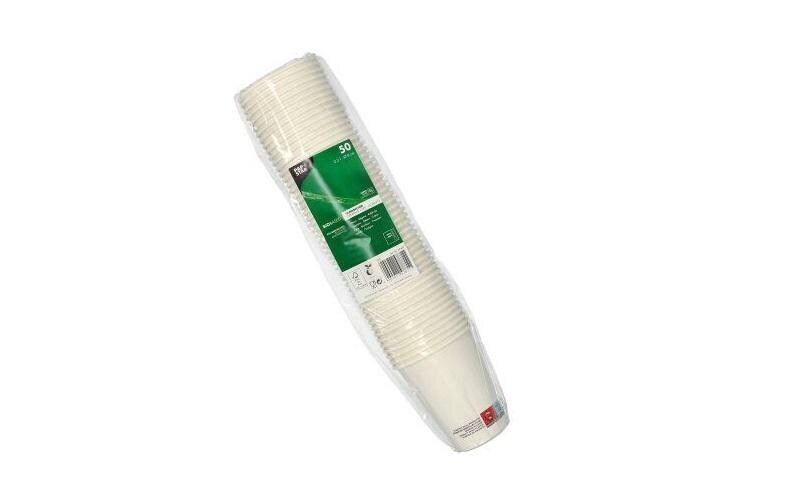 Einwegbecher Pure 200 ml, 50 Stück, WeissPraktischer Trinkbecher für alle Feierlichkeiten