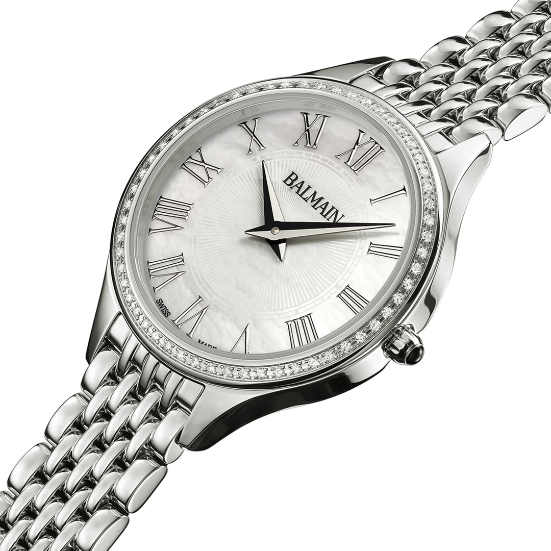 Balmain de Balmain Silbrig / Perlmutt 29mm