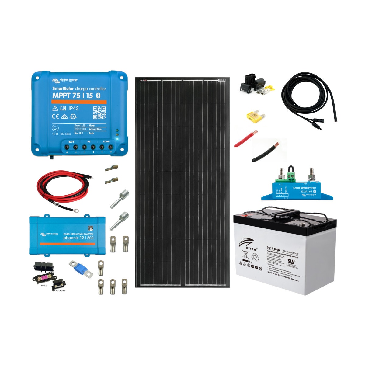 Solcelle-lading - kit for robotgressklippere