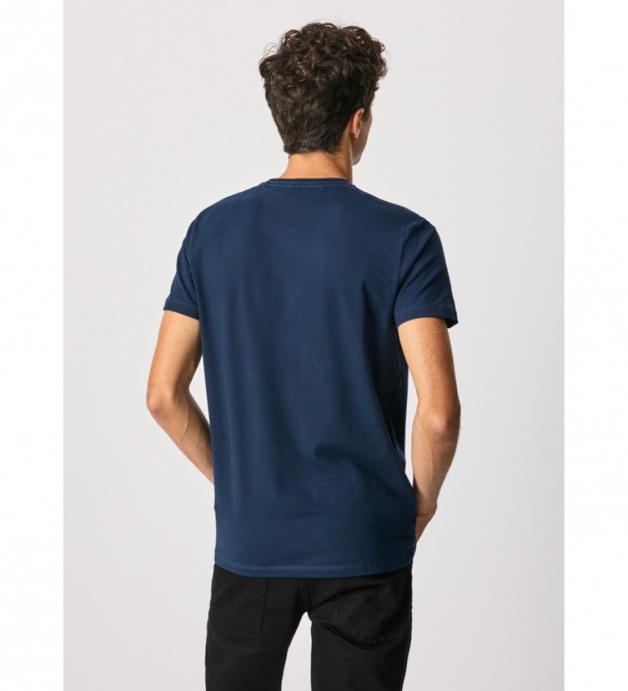 Camiseta Pepe Jeans Original Stretch, Azul Marinho