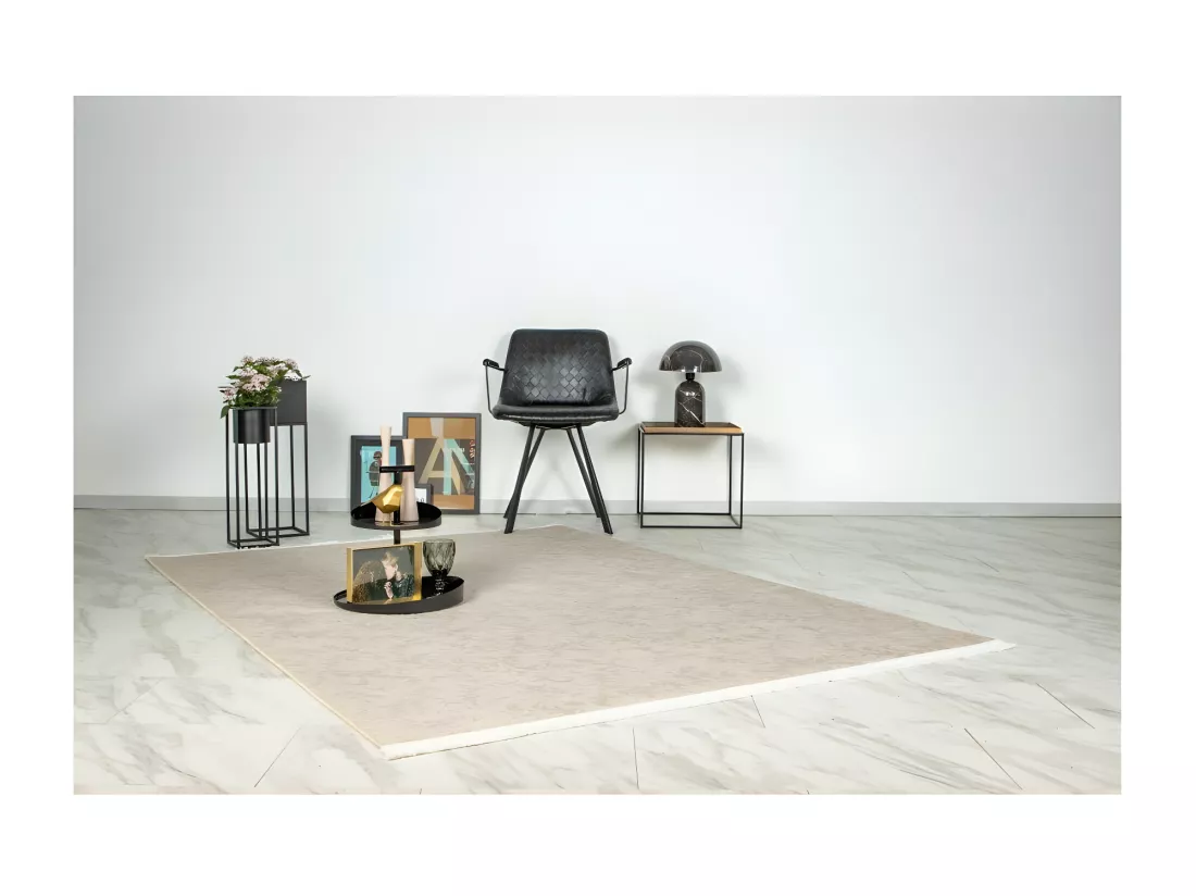 Tapis 140x80cm, design D112A coloris taupe - Confort et élégance pour votre intérieur