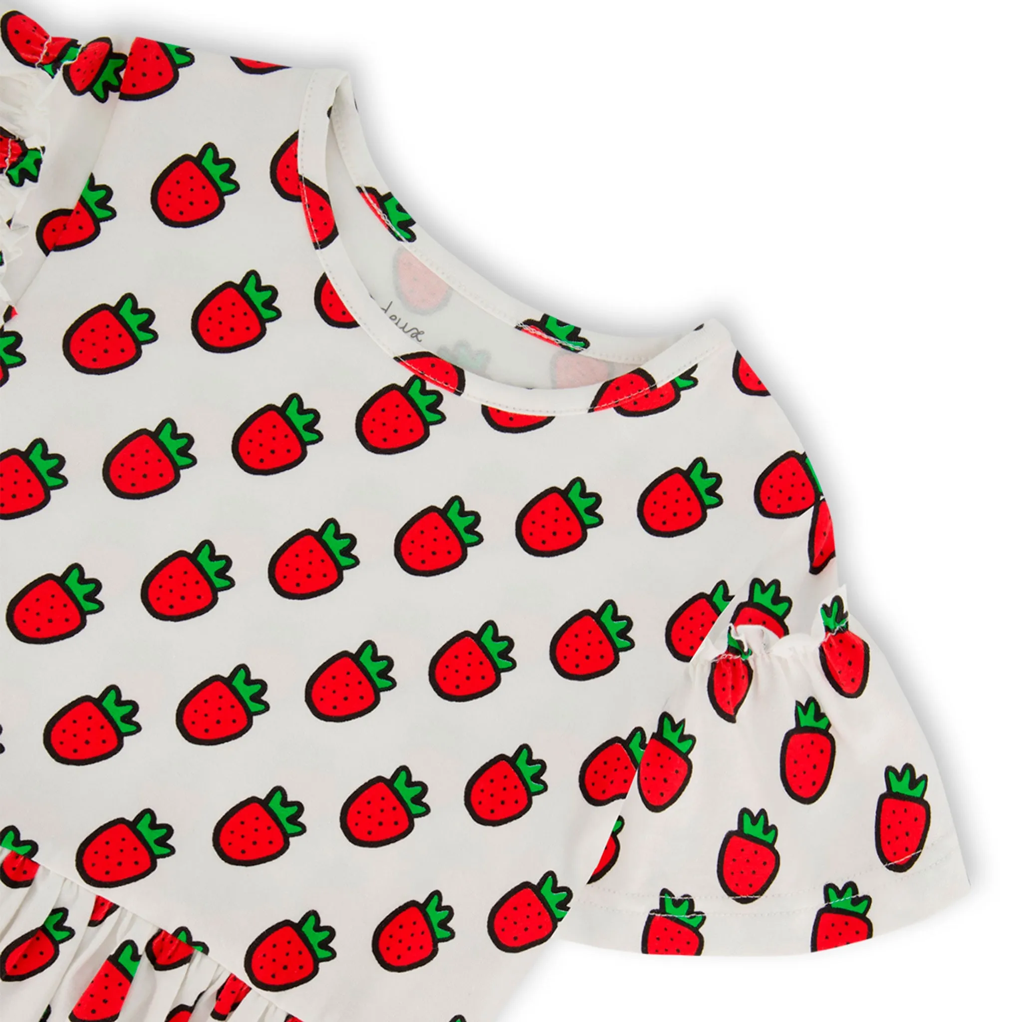 Deux par Deux Robe Imprimée Fraise 7-10ans