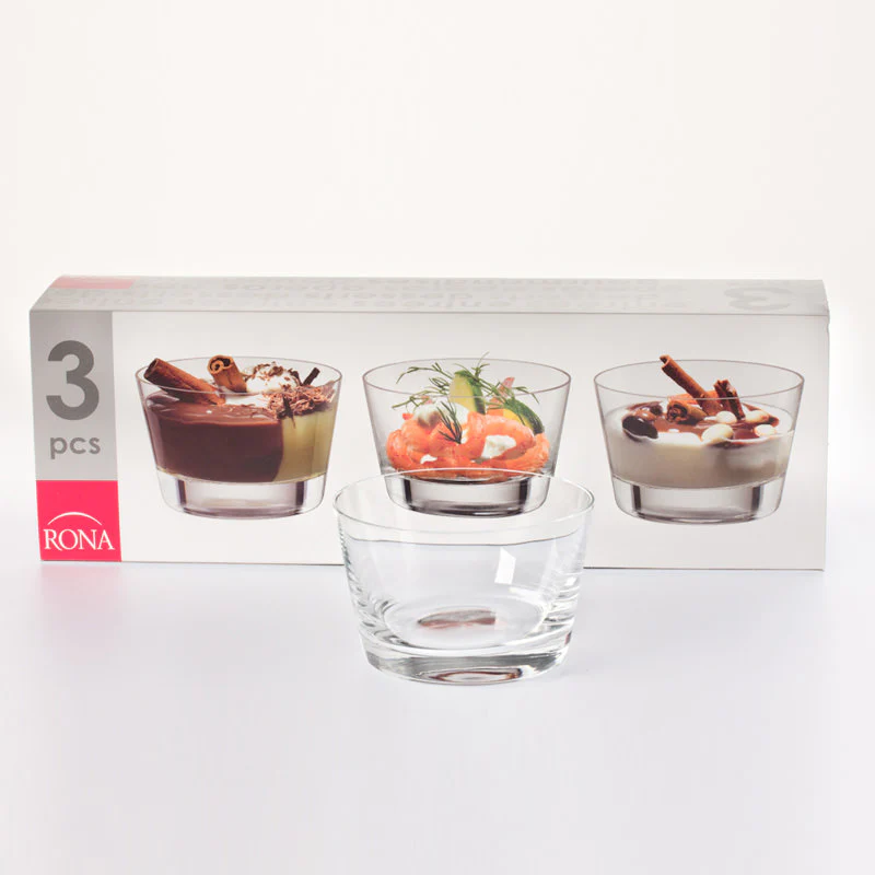 Boîte de 3 verrines Coniques 27 cl Rona