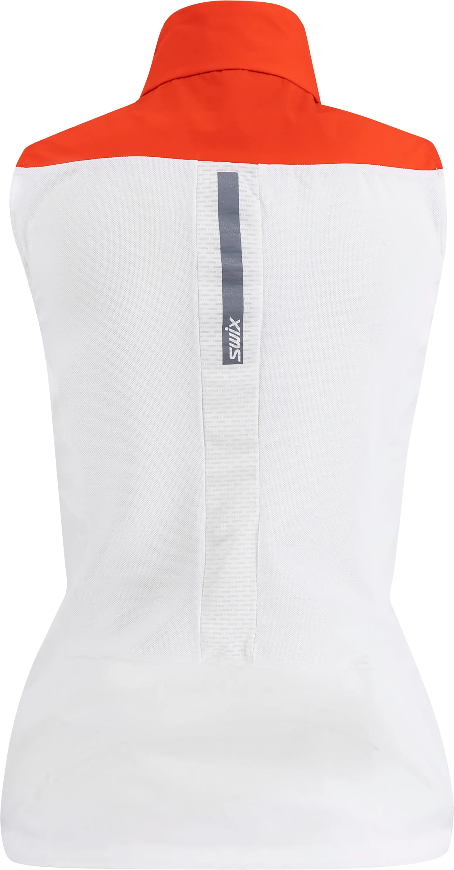 Swix Women's Roadline Wind Vest Bright White/Fiery Red
