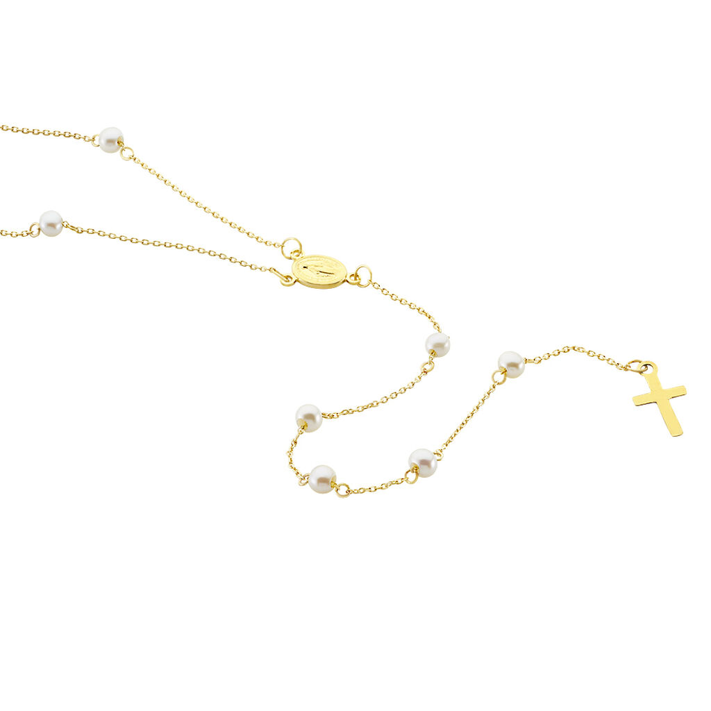 Collier Vesta Or Jaune Perle De Culture