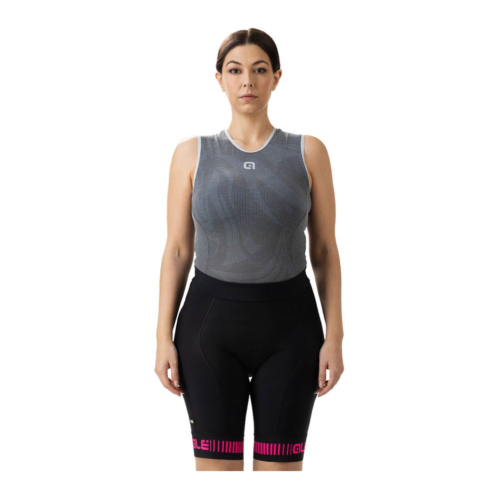 Ale STRADA - Cuissard Femme black/fluo pink