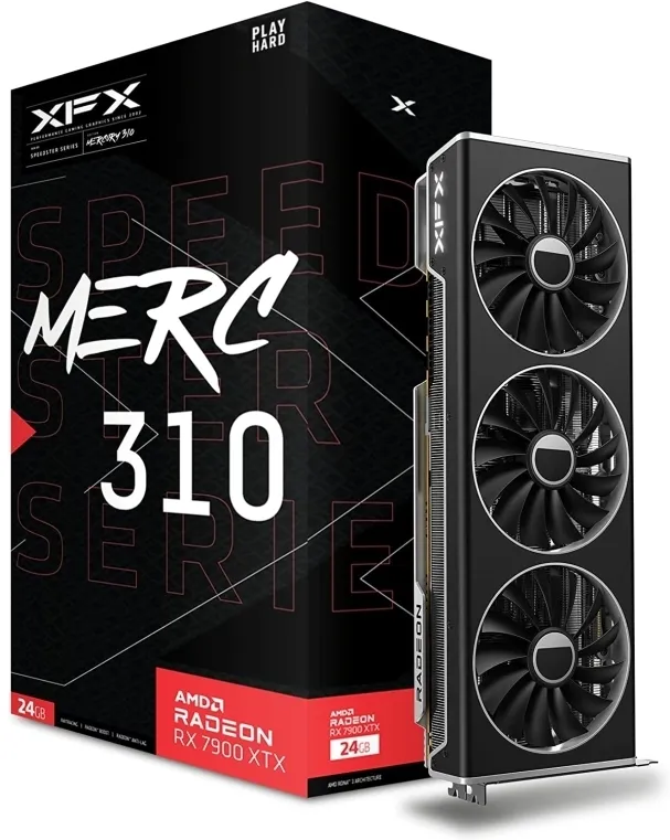 XFX Speedster MERC310 Radeon RX 7900 XTX - Black Edition - grafikkort - Radeon RX 7900 XTX - 24 GB GDDR6 - PCIe 4.0 - HDMI, 3 x DisplayPort - sort
