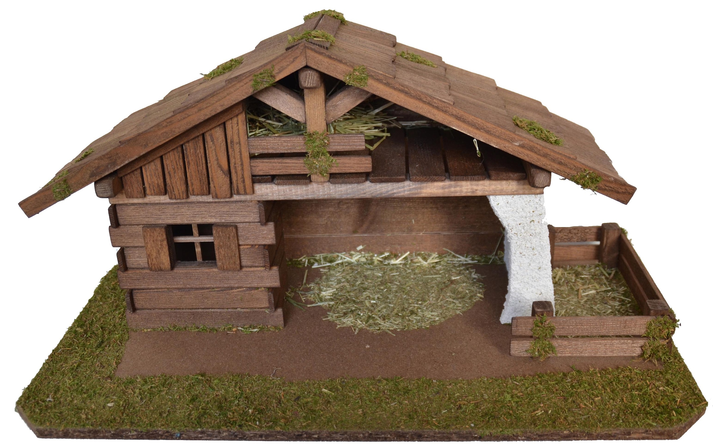 Alfred Kolbe Krippe »Krippenstall für 9 cm Figuren, Weihnachtsdeko« Echtholz